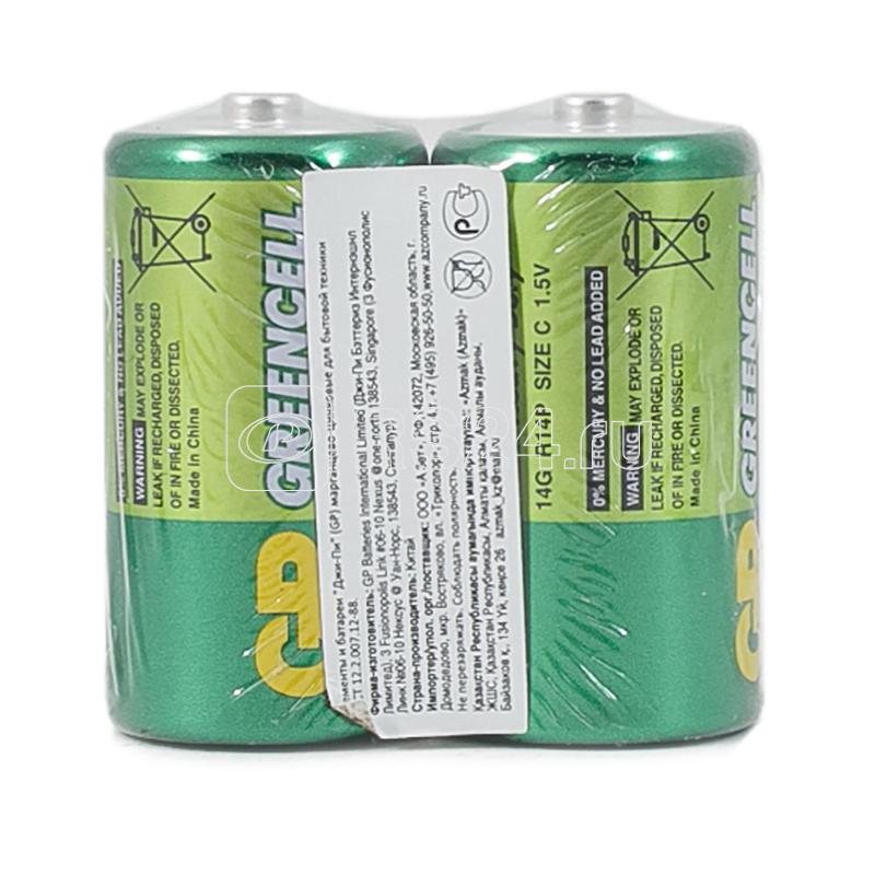 Элемент питания солевой C/R14 1.5В GreenCell (уп.2шт) GP 2686