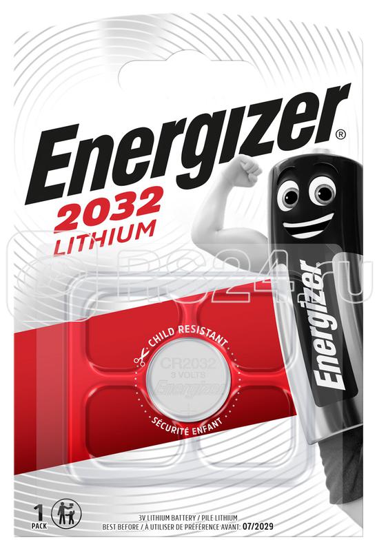 Элемент питания литиевый CR2032 Lithium BL1 (блист.1шт) Energizer E301021302 Элемент питания литиевый CR2032 Lithium BL1 (блист.1шт) Energizer E301021302