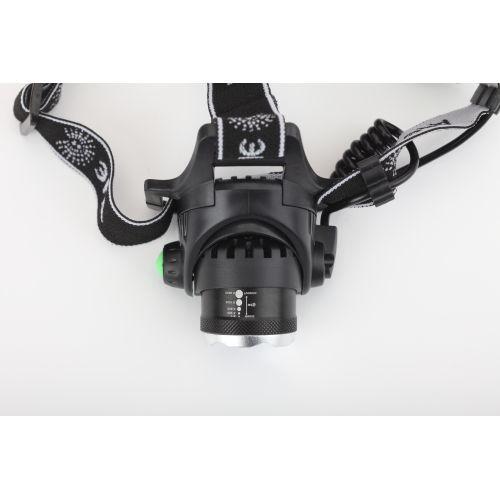 Фонарь аккумуляторный налобный GA-805 CREE 5Вт регулир. фокус литиевый аккум. 2.5А.ч алюм. USB пластик. (кор.) Эра Б0039625