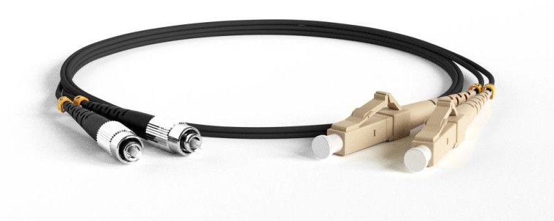 Патч-корд FC-D2-50-FC/PR-LC/PR-H-1M-LSZH-BK волоконно-оптический (шнур) MM 50/125 FC-LC 2мм duplex LSZH 1м черн. Hyperline 403118