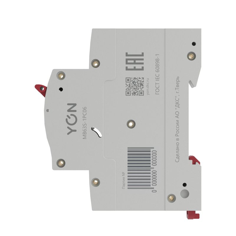 Выключатель автоматический модульный 1п C 6А 4.5кА MB63 YON MB63S-1PC06