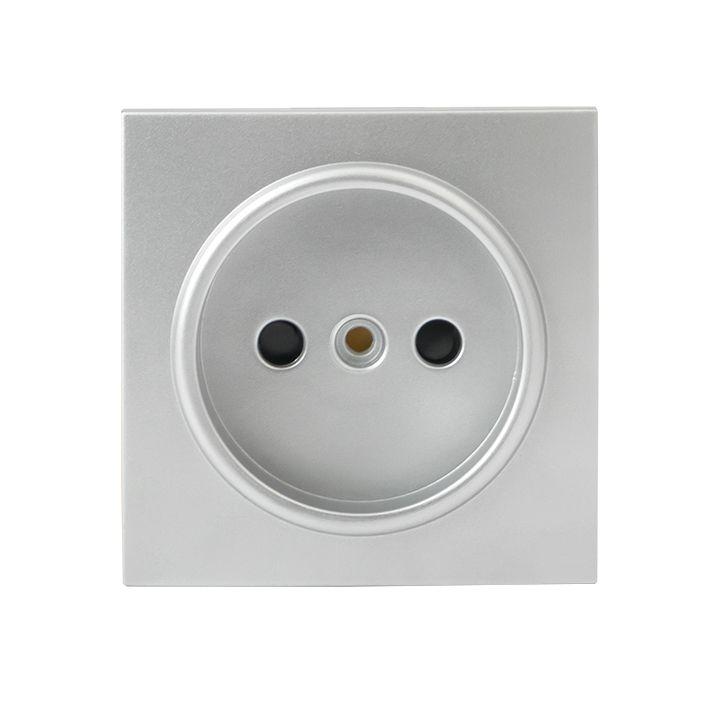 Панель лицевая Валенсия для розетки 1-м 10А защ. шторки без заземл. сталь PROxima EKF ESR10-L-022-30