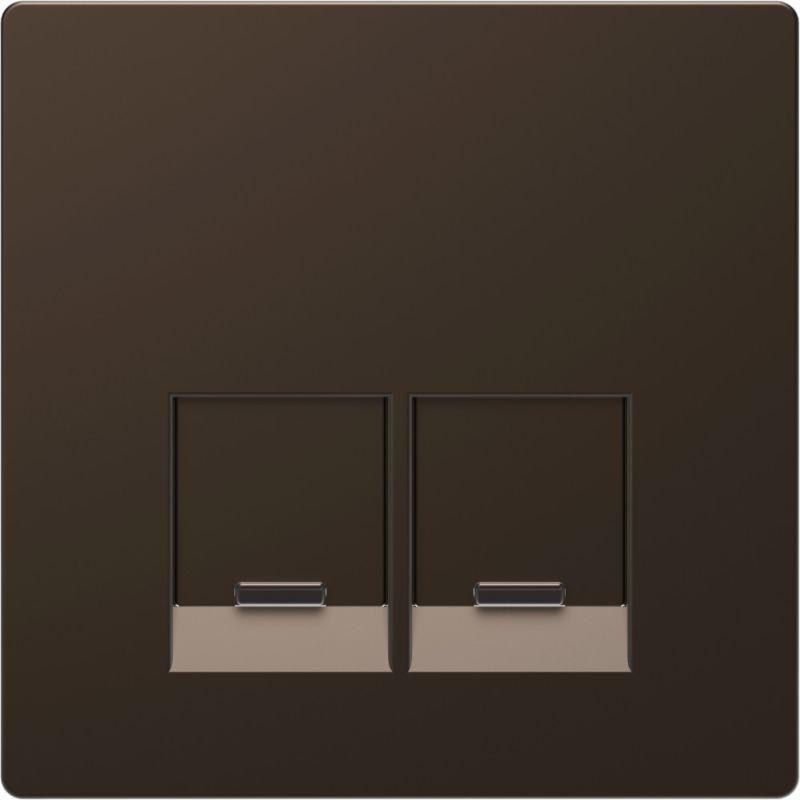 Накладка центральная Merten D-Life для 2мод. разъемов пол. для надписи SE SD мокко SchE MTN4572-6052