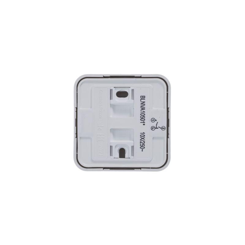 Выключатель 2-кл. ОП Blanca 10А IP20 (сх. 5) 250В с изолир. пластиной бел. SE BLNVA105011