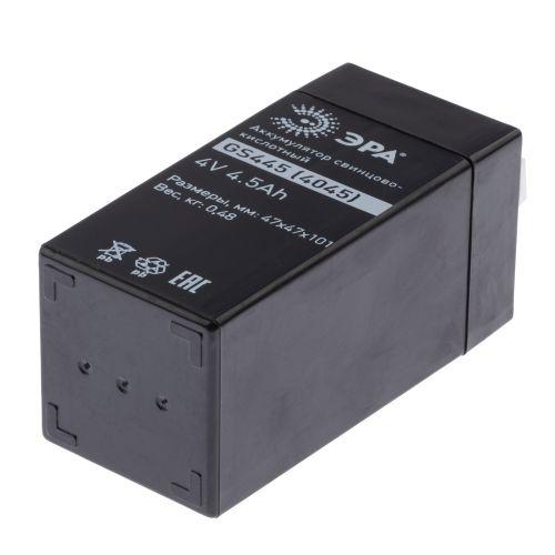 Аккумулятор свинцово-кислотный 4В 4.5 GS445 Эра Б0050077 Аккумулятор свинцово-кислотный 4В 4.5 GS445 Эра Б0050077