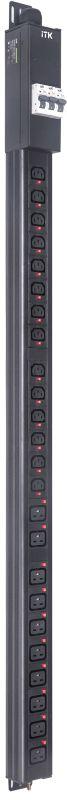 Блок распределения питания BASE PDU PV1113 29U 3ф 32А 14C13 10C19 3м IEC60309 ITK BS-PV42-14C13-10C19-13