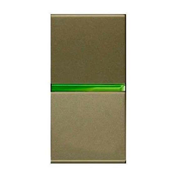 Механизм 1-кл. кнопки с клавишей с контрольной подсветкой 1мод. Zenit шампань ABB 2CLA210450N1901