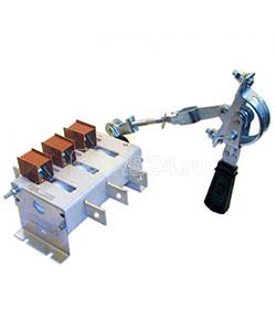 Выключатель-разъединитель ВР32-37 А 31240-00 УХЛ3 400А несъемная передняя смещенная рукоятка 3п на одно направление с дугогасительными камерами IP00 Электротехник ET521576