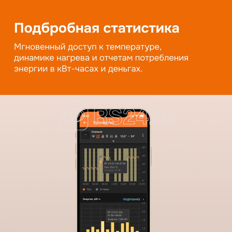 Терморегулятор для теплого пола с Wi-Fi оz Welrok 4660251140618