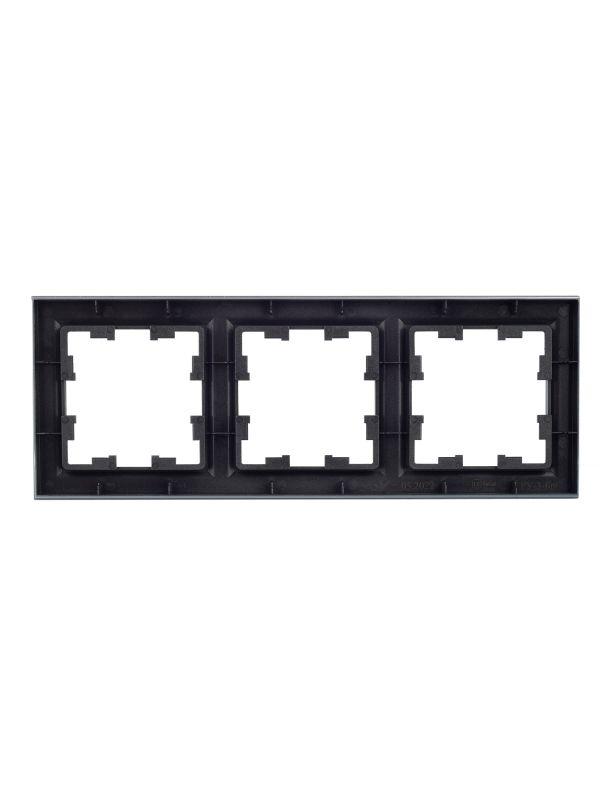 Рамка 3-м BRITE РУ-3-БрС сталь IEK BR-M32-K46