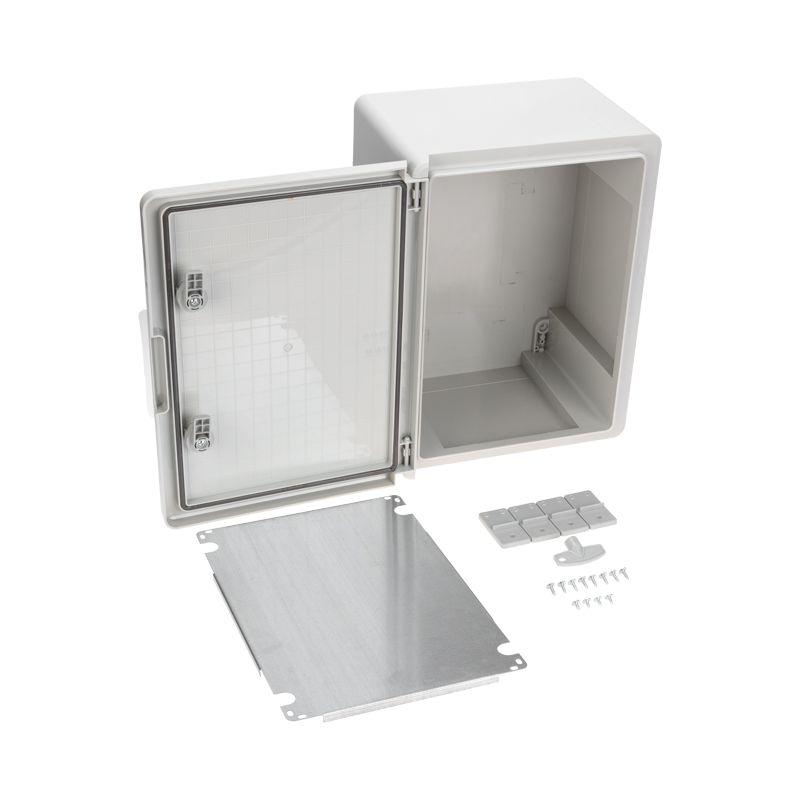 Корпус пластиковый ЩМПп 400х300х220 ABS УХЛ1 IP65 с монтажной панелью Rexant 11-0403