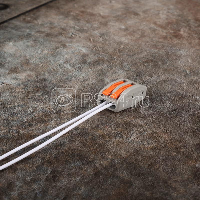 Клемма монтажная рычажного соединения PTC-2P 222-412 BL/10 450В 32А 0.08-2.5(4.0)кв.мм Jazzway 5050709