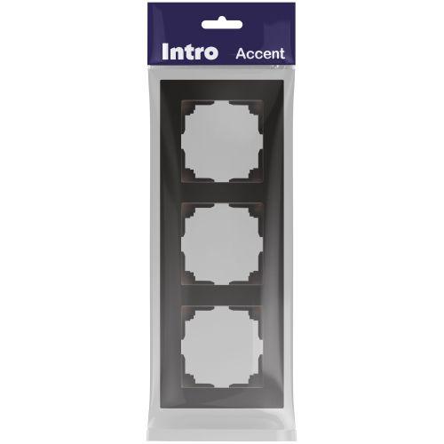 Рамка 3-м СП Accent 6-503-05 антрацит Intro Б0063787