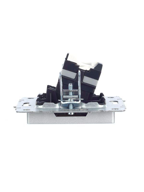 Розетка компьютерная СП RJ45 кат.5E BRITE РК10-БрА механизм алюм. IEK BR-K10-1-K47