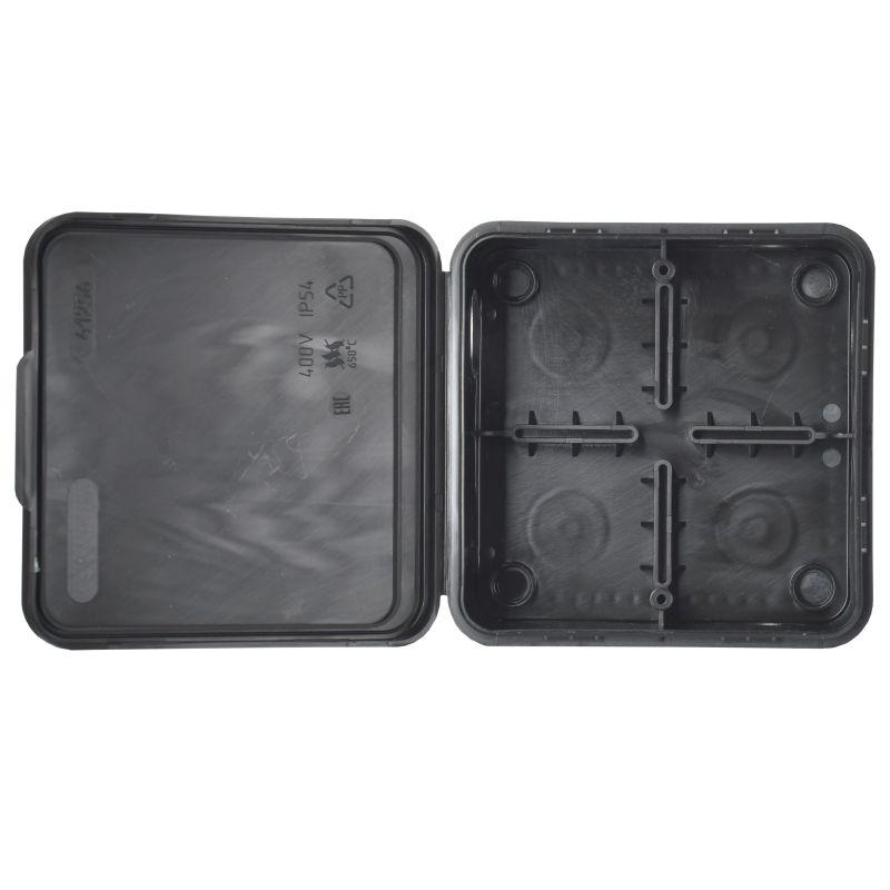 Коробка распаячная ОП 100х100х50 IP54 КМ41256 откид. крышка 8 гермовводов черн. IEK UKO31-100-100-050-K02-54