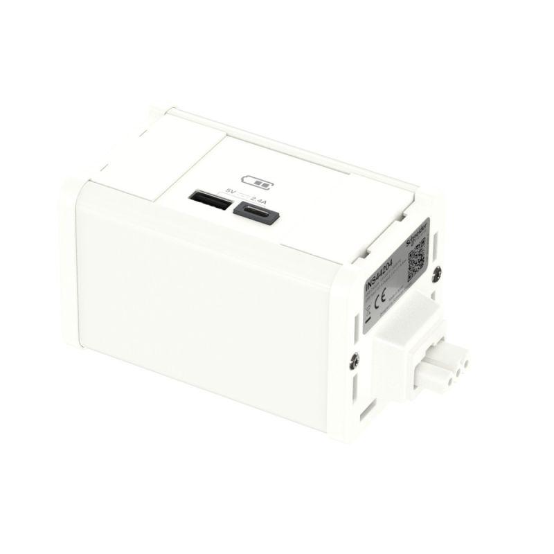 Блок Unica System+ 2хUSB A/C бел. SchE INS44204