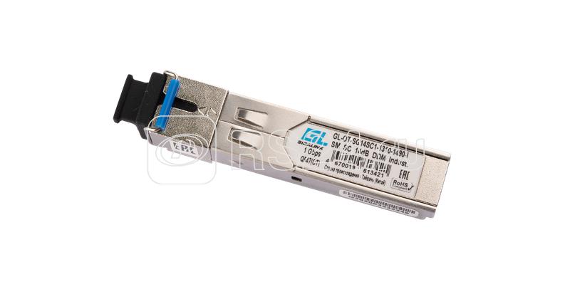 Модуль промышленный SFP WDM 1Гбит/с одно волокно SM SC Tx:1310/Rx:1490нм DDM 14дБ до 20км -40град.C NIKOMAX GL-OT-SG14SC1-1310-1490-I