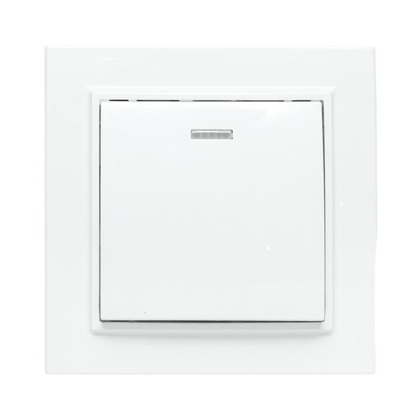 Выключатель 1-кл. СП Минск 10А IP20 с индикатором бел. Basic EKF ERV10-121-10