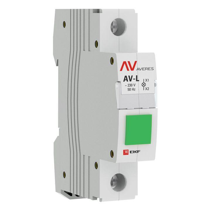 Лампа сигнальная AV-L зел. EKF av-l-green-averes