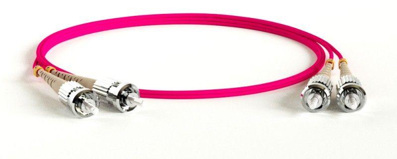 Патч-корд FC-D2-504-ST/PR-ST/PR-H-5M-LSZH-MG волоконно-оптический (шнур) MM50/125(OM4) ST-ST 2мм duplex LSZH 5м Hyperline 239500