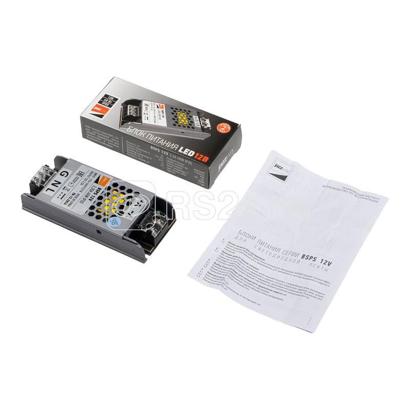 Блок питания для светодиод. ленты BSPS 12В 3.30А=40Вт IP20 JazzWay 5062122