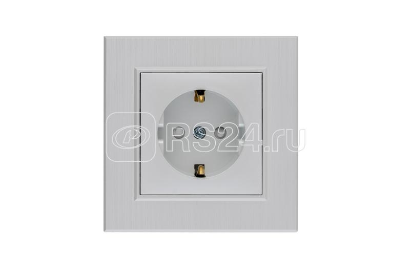 Розетка 1-м Karea LINE STAR с заземл. жемчуж. Makel 86100028