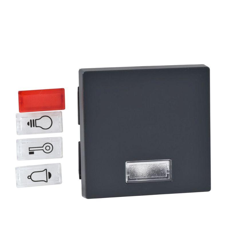 Клавиша 1-кл. Merten с инд. антрацит SchE MTN433814