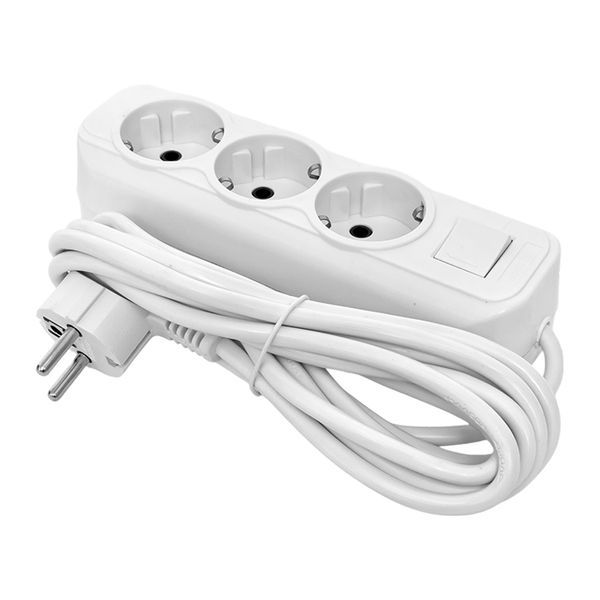 Удлинитель 3х5м с заземл. 16А IP20 Эксперт 3.0кВт с выкл. ПВС 3х1 PROxima EKF UBA16-310-3-05i