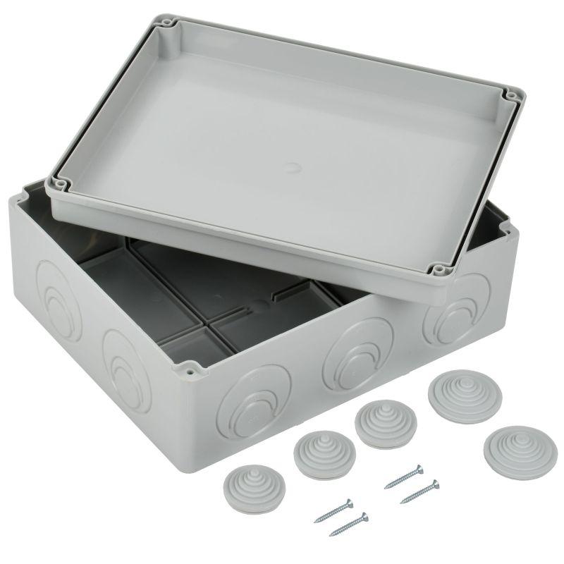 Коробка распаячная ОП 240х195х90 IP55 КМ41272 RAL7035 IEK UKO10-240-195-090-K41-55