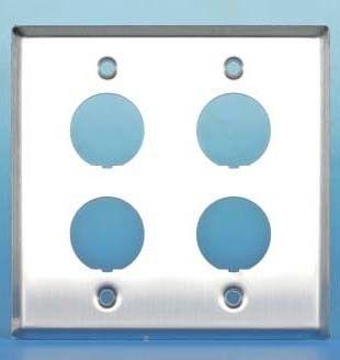 Панель лицевая FP-IE-U-4-SL для 4-х промышленных модулей IP67 нерж. сталь Hyperline 46281