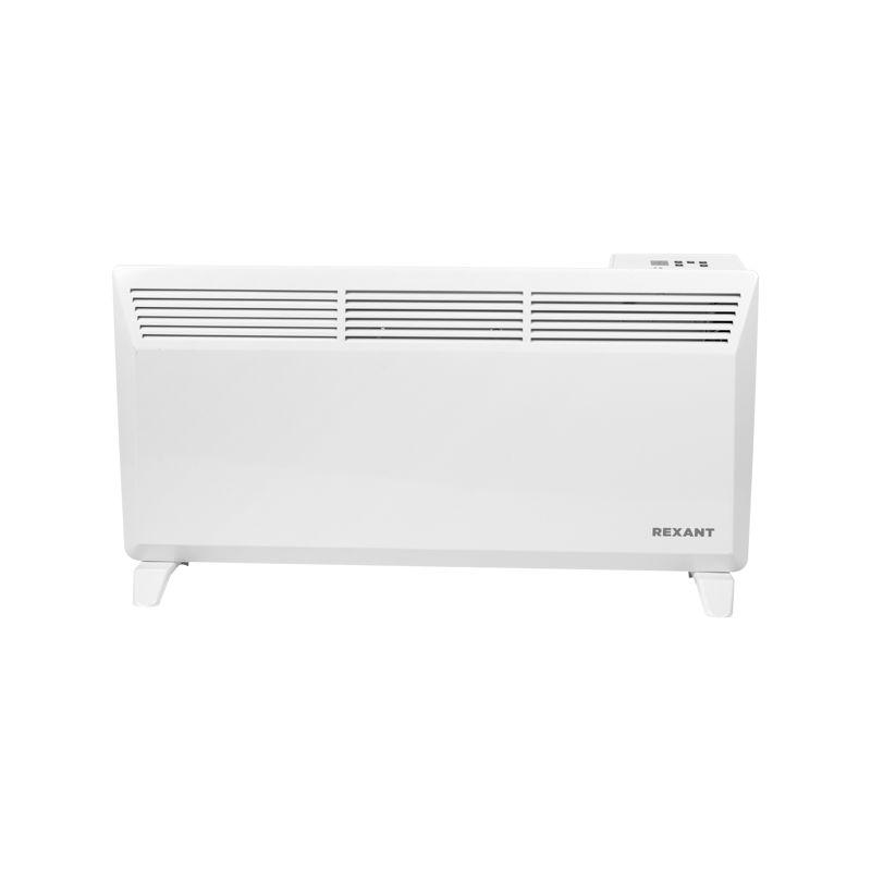 Конвектор электрический 2кВт с электронным термостатом Х-образ. нагревательный элемент ножки+крепление на стену Rexant 60-0082