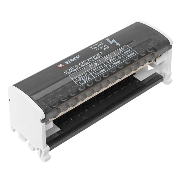 Шина нулевая в корпусе 2х15 EKF sn0-2x15