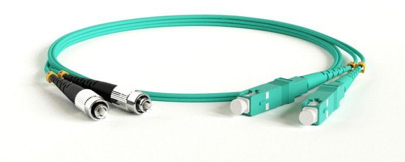 Патч-корд FC-D2-503-FC/PR-SC/PR-H-2M-LSZH-AQ волоконно-оптический (шнур) MM50/125(OM3) FC-SC duplex LSZH 2м Hyperline 247686