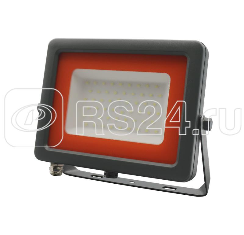 Прожектор светодиодный PFL-S2 50Вт 6500К IP65 220–240В ДО с клапаном закален. матов. стекло сер. Pro JazzWay 2853301D