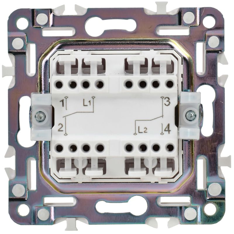 Выключатель проходной 2-кл. SKANDY 10А SK-V05W арктич. бел. IEK SK-V22-0-10-K01