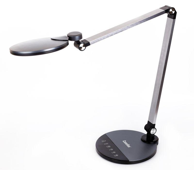 Светильник настольный KD-865 C48 LED 10Вт 230В 600лм сенс.рег.ярк и цвет.темп. черн.металлик Camelion 13403