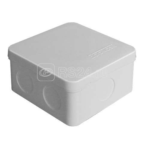 Коробка распределительная ОП 84х84х45мм IP54 7 выходов без гермовводов крышка защелкивающаяся сер. Epplast 125102