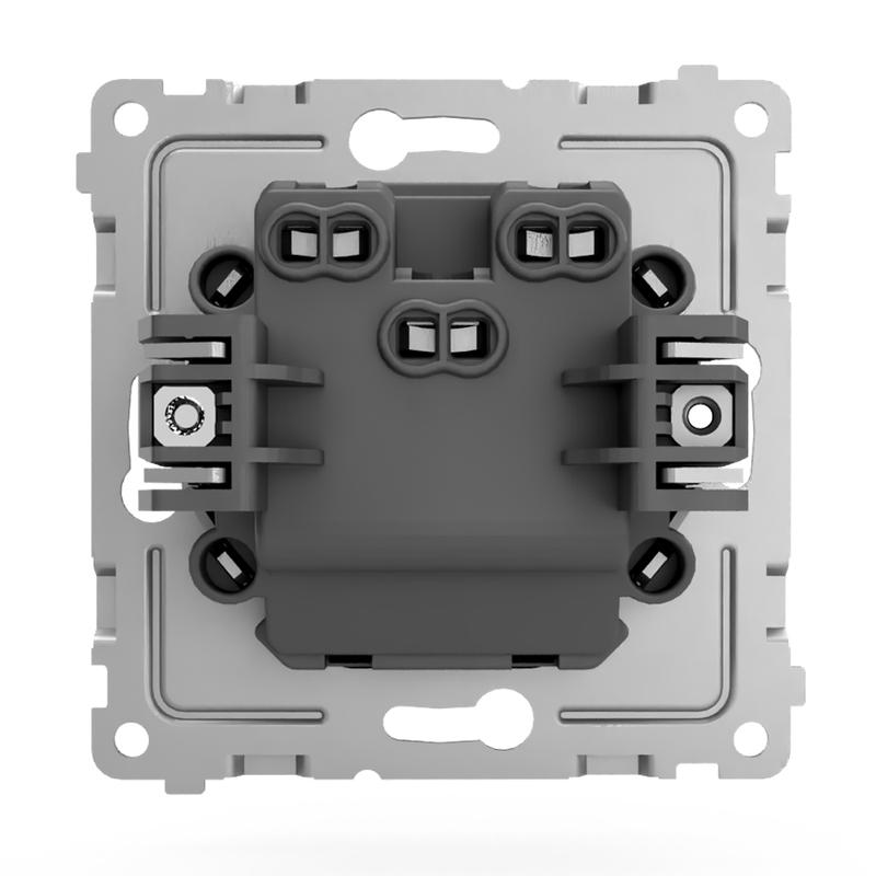 Выключатель 2-кл. СП Pixel 10А IP20 механизм карбон TOKOV ELECTRIC TKE-PX-V2-C14