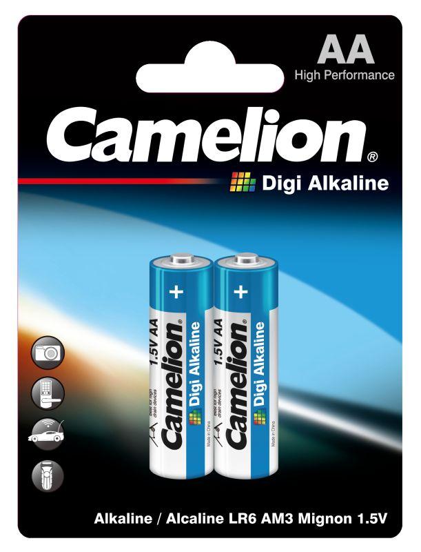 Элемент питания алкалиновый AA/LR6 1.5В Digi LR6-BP2DG BL-2 (блист.2шт) Camelion 9249