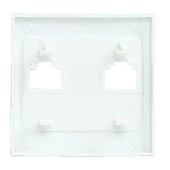 Панель лицевая Валенсия для розетки компьютерной 2-м RJ45 жемчуж. PROxima EKF ESK02-L-035-50