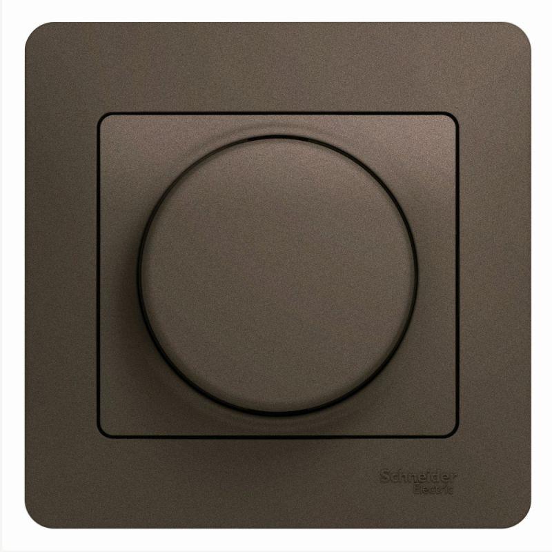 Светорегулятор (диммер) Glossa универс. 600Вт/В.А в сборе шоколад SchE GSL000836