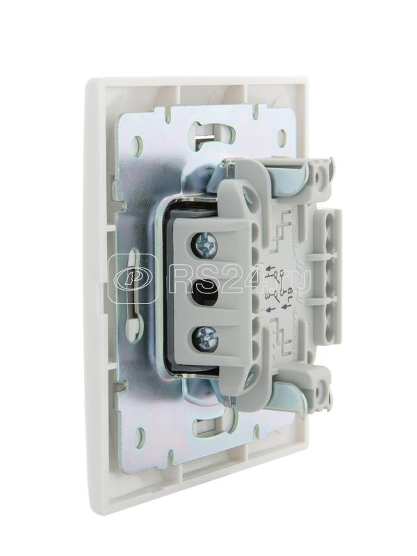 Выключатель 2-кл. СП Mira 10А IP20 с бел.вставкой бел. LEZARD 701-0202-101