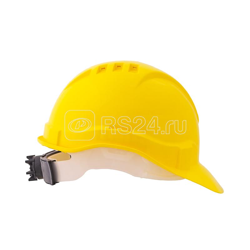 Каска Европласт пластик храповик желт. ЕЛАНПЛАСТ КАС104-Ж