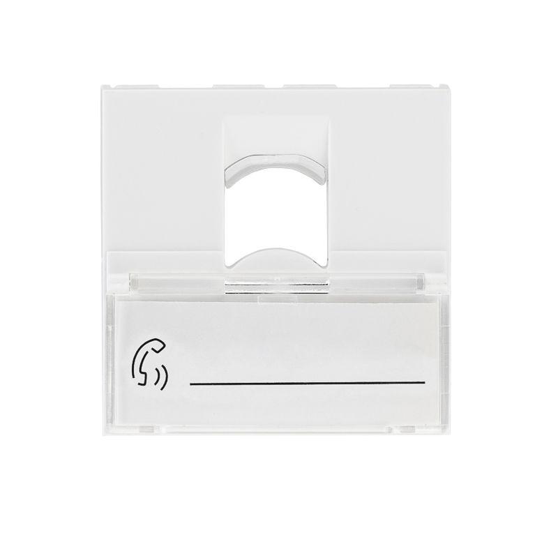 Вставка 45x45 на 1 порт Mosaic с прозр. шторкой и увеличенным окном маркировки бел. Rexant 03-0161