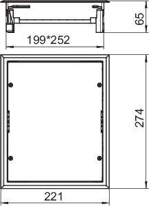 Лючок ревизионный UZES6-2 U10T 9011 полиамид черн. OBO 7406750
