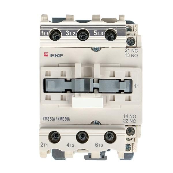 Контактор КМЭ 50А кат. 220В AC 1НО+1НЗ EKF ctr-s-50-220