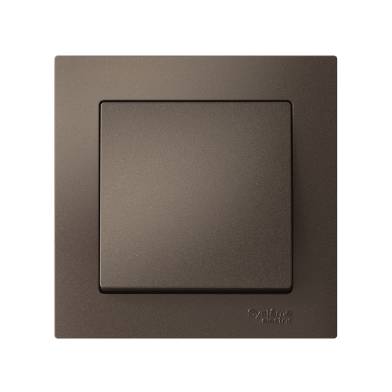 Выключатель 1-кл. СП AtlasDesign 10А IP20 (сх. 1) 10AX в сборе мокко SE ATN000612