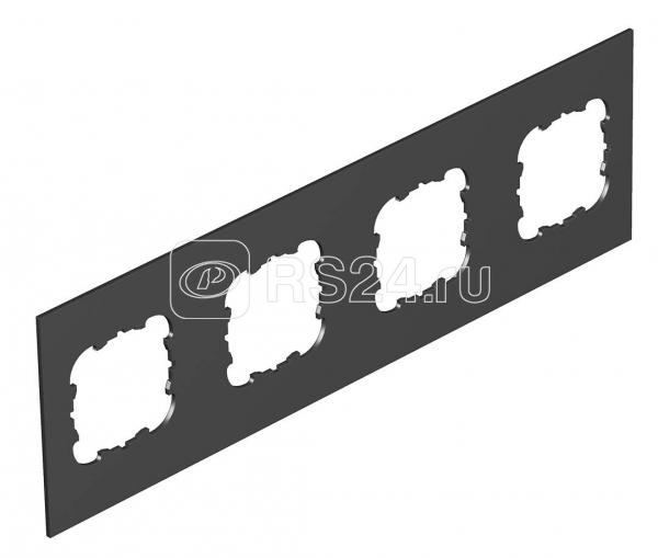 Крышка для напол. бокса Telitank на 4 устройства EKR 284х88мм ПВХ T12L P4S 9011 черн. OBO 7408196