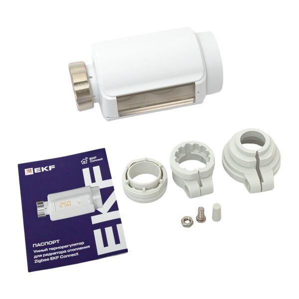 Терморегулятор умный для радиатора отопления (термоголовка) Zigbee Connect EKF ett-8