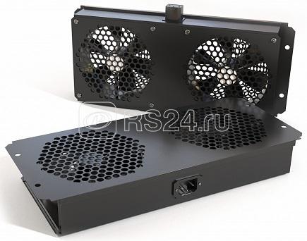 Модуль TFAT-T2FM-RAL9004 вент. потолочн. с 2-мя вент. для уст. в напольн. шкафы серии TTC2 черн. (RAL 9004SN) Hyperline 238410